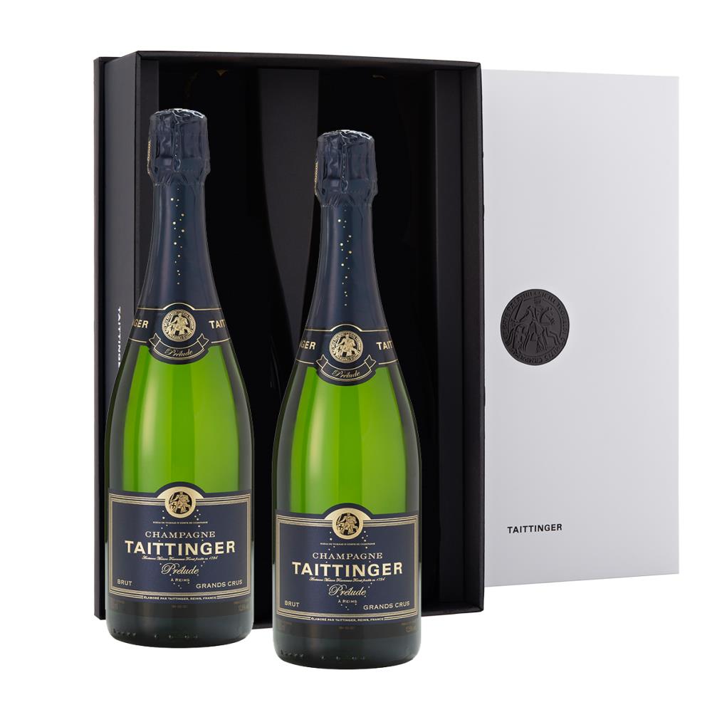 Taittinger Prelude Grands Crus Champagne 75cl in Branded Monochrome Gift Box